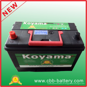 95D31rmf (12V80Ah) Korea Design Maintenance Batterie de voiture gratuite